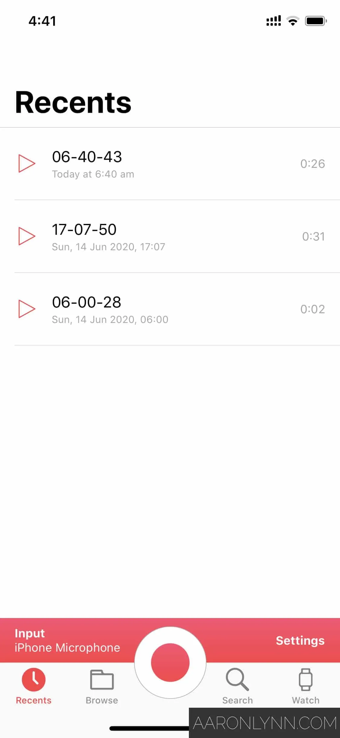 Voice Recorder Inbox (Just Press Record)