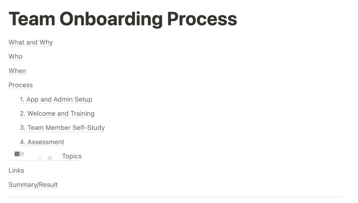 Team Onboarding Process